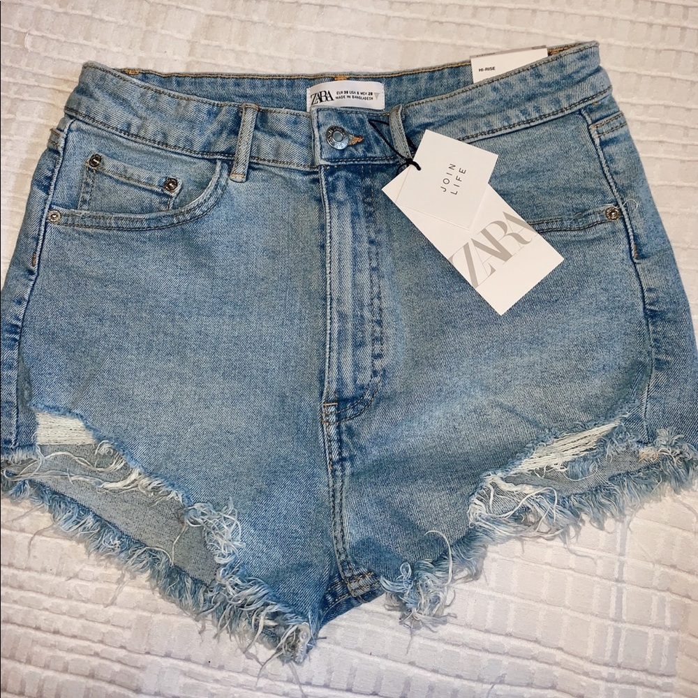 Denim high wasted shorts